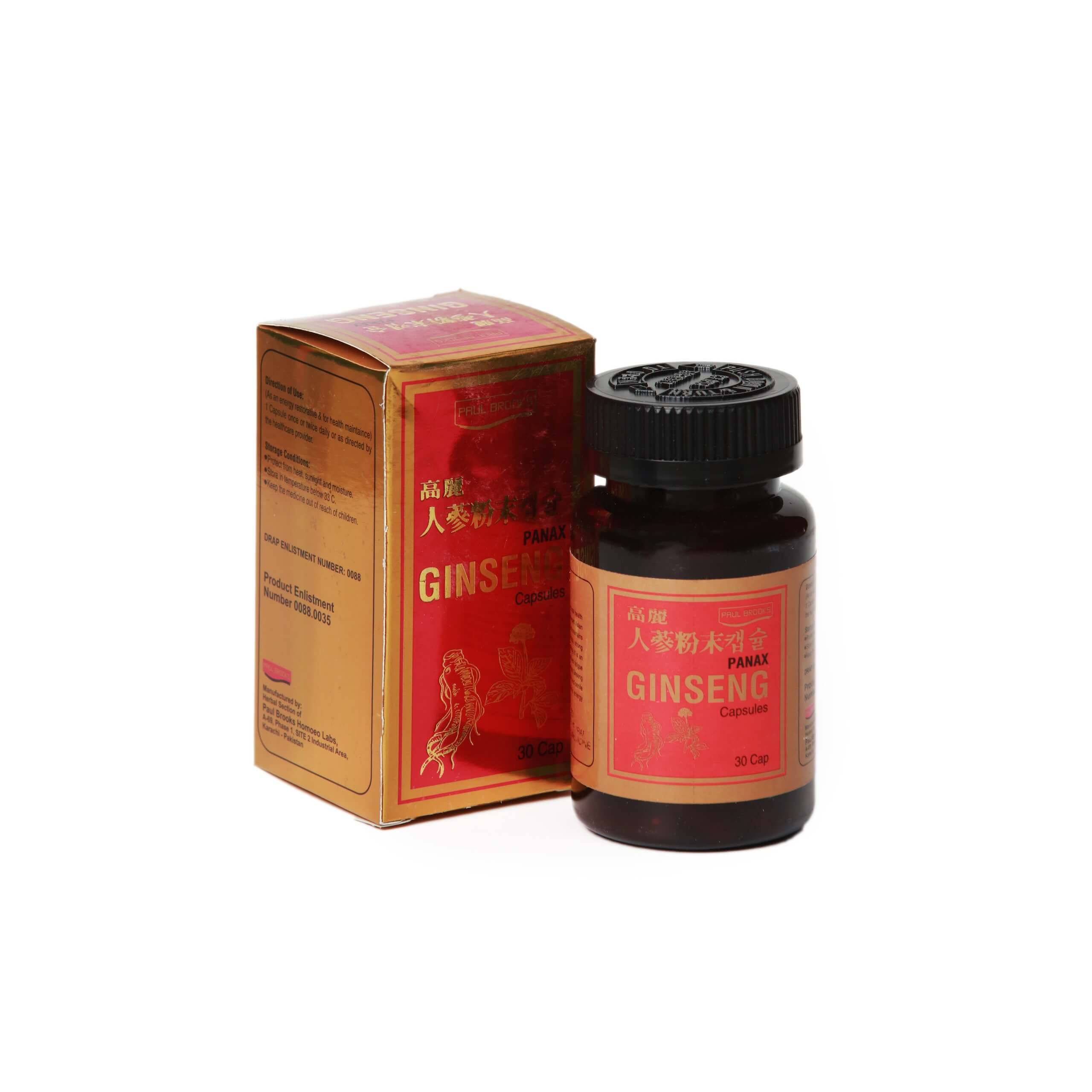 Paul Brooks Panax Ginseng Capsules, 30 Capsules